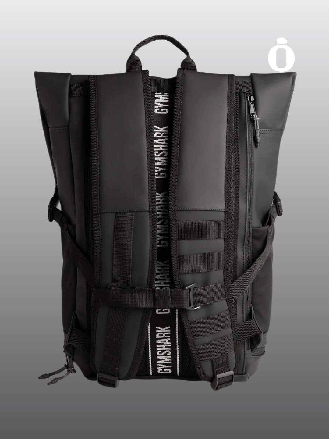 Gymshark | Sleek Backpack Roll Top | Black